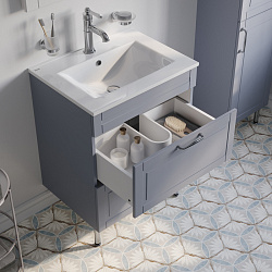 Тумба с умывальником, напольная, 60 см, светло-серый, Oxford, IDDIS, OXF60L0i95K подходит умыв. 0136