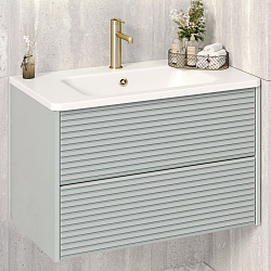 Тумба/2 ящ/подвесная/мята/раковина Палермо(80см) Parma /AQUA DE MARCO