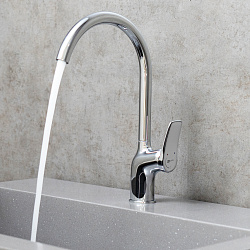 ORTUS Смеситель для кухни с подключением к фильтру питьевой воды, латунь/хром, LM11361C