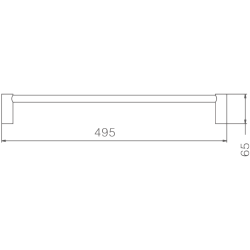Держатель для полотенец 600 мм, хром HB8401