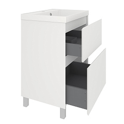 Тумба напольная ASTRA 60 /2ящ/белая/раковина Астория Florentina/AQUA DE MARCO