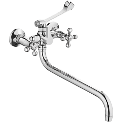 Смеситель для ванны, длинный излив, латунь, хром HB2619-3