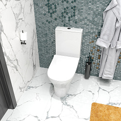 Corpa Nera Paganini/Паганини унитаз-компакт безободковый, быстрос.сиденье с микролифтом, белый