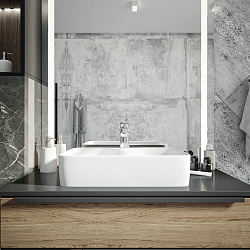 Corpa Nera Grossi/Гросси 48 раковина накладная с полочкой под смеситель, белый матовый