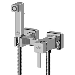 Смеситель с гигиеническим душем, присоединительная группа 10 см, латунь/хром, X25-54