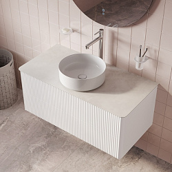 Столешница, керамогранит, 100 см, cветло-серый бетон, Optima Home, IDDIS, OPH10W0i89