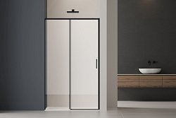 Душевая дверь Soft 2 VDS-3SO2110CLB, 1100, черный, стекло прозрачное, , шт