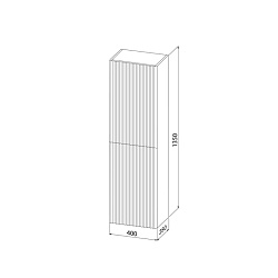 Пенал подвесной, 40 см, белый, Aiger, IDDIS, AIG40W0i97