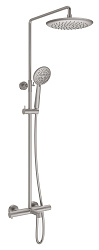 Душевая стойка Desire VSFS-1D1TBN термостатическая с изливом, 25см верх душ, брашированный никель, ,