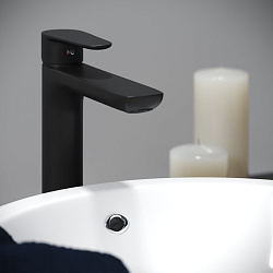 Aringa Рейн смеситель для умывальника-чаши, черный