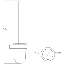 Ершик, хром B90610