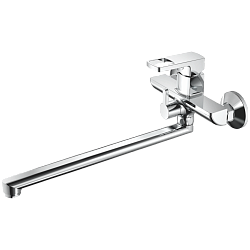 Смеситель для ванны, длинный излив, латунь, хром HB22176