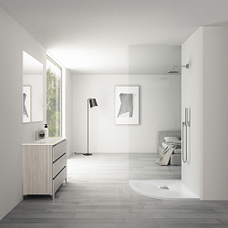 Поддон для душа из искусственного камня  VST-4SQ8080W, 800*800*25, белый матовый, , шт