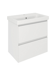 Тумба подвесная ASTRA 60 /2ящ/белая/раковина Moduo SLIM Cersanit/AQUA DE MARCO