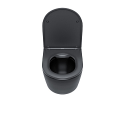 Унитаз безободковый чёрный матовый подвесной, Blanco, IDDIS, BLAR3BMi25