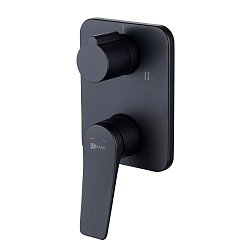 Встраиваемый смеситель для ванны и душа, на три выхода, без аксессуаров, латунь/чёрный