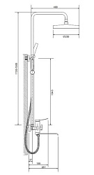 Душевая система, черный, B24812-7