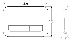 Кнопка смыва Vincea VFP-201MB, цвет черный, , шт