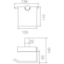 Держатель для туалетной бумаги, хром HB8403