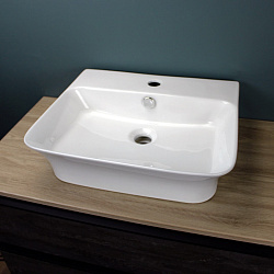 Corpa Nera Salieri/Сальери 49 раковина накладная с полочкой под смеситель, белый