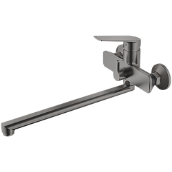 Смеситель для ванны, длинный излив, латунь, оружейная сталь HB22533-3