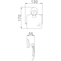 Держатель для туалетной бумаги, хром HB1603