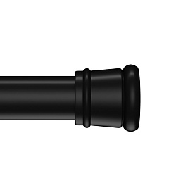 Карниз для ванной комнаты, 110-200 см, черный, IDDIS, SRB0120i14