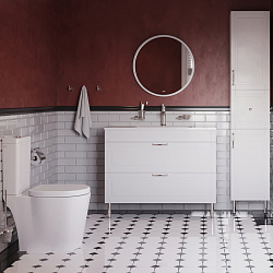 Тумба с умывальником, напольная, 100 см, белая, Oxford, IDDIS, OXF10W1i95K