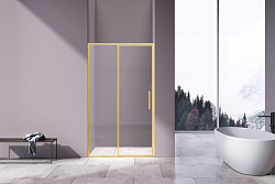 Душевая дверь Slim 8mm VDP-4SL120CLG, брашированное золото, стекло прозрачное, , шт