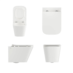 Унитаз подвесной Pragma Ryld, белый глянцевый, смыв Торнадо, RLD1.GWWT.003