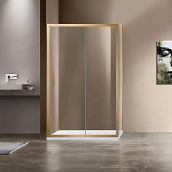 Душевой уголок Garda VSR-1G8012CLG, 1200*800, брашированное золото, стекло прозрачное, , шт