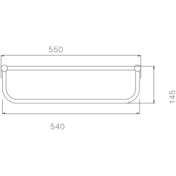 Полка для полотенец, черный HB8424-7