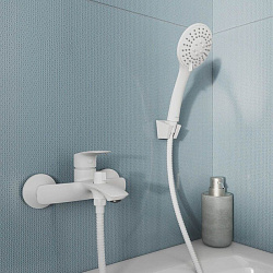 Смеситель для ванны, белый матовый, Rora, Milardo, RORWT00M02