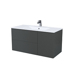 Тумба с умывальником, подвесная, 100 см, темно-серый, Bild, IDDIS, BIL10G0i95K