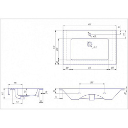 Только с тумбой! Раковина Оскар-850 с/о обр