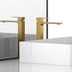 Смеситель для раковины Cube VBF-1C02BG однорычажный, брашированное золото, , шт