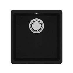 SINARA 400-U Мойка кухонная из кварцгранита цвет: антрацит  комплектация: крепеж, сливная арматура с