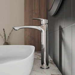 Смеситель для умывальника, глянцевый хром, Rora, Milardo, RORSB01M01