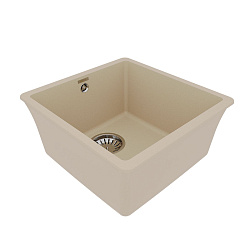 SINARA 400-U Мойка кухонная из кварцгранита цвет: бежевый комплектация: крепеж, сливная арматура с п