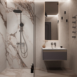 Смеситель для раковины Puro VBFW-5P01GM встраиваемый однорычажный, вороненая сталь, , шт