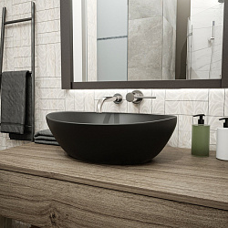 Corpa Nera Rossini/Россини  40 раковина накладная, черный матовый