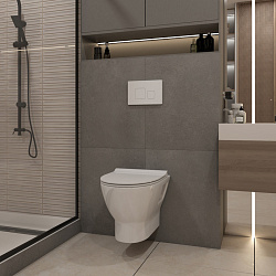 Corpa Nera Bonini/Бонини  клавиша смыва, двойной смыв, белый матовый