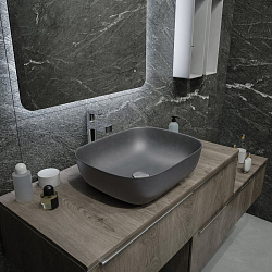 Corpa Nera Viotti/Виотти  50 раковина накладная, artceramic, графит матовый