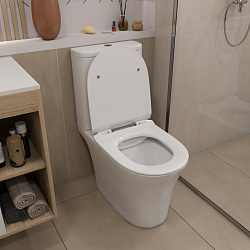 Corpa Nera Donelli S/Донелли С унитаз-компакт безободковый, быстрос.сиденье с микролифтом, белый