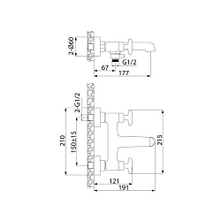 ACRSB02i02WA, Смеситель для ванны, Acros, ID