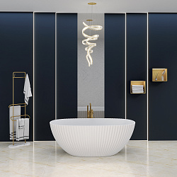 BLISS ванна /Solid Perfection/белая/с переливом (170*80*58см) Ванны/AQUA DE MARCO