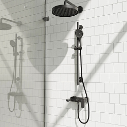 Шланг для душа Pragma, черный матовый, силиконовый, 175 см, HME2.BSI7.011