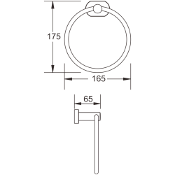 Держатель для полотенец (круг) кольцевой, хром B90004