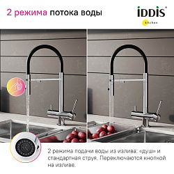 Смеситель для кухни с фильтром и гибким изливом, хром, Ace, IDDIS, ACESBFFi05