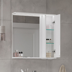 Зеркало-шкаф Lake 70 правое (белый)